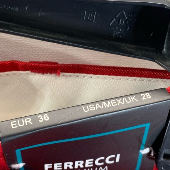 FERRECCI Men's Red Satin Short Super 150's Flat Front Suit Pant SZ 28S - Picture 12 of 14